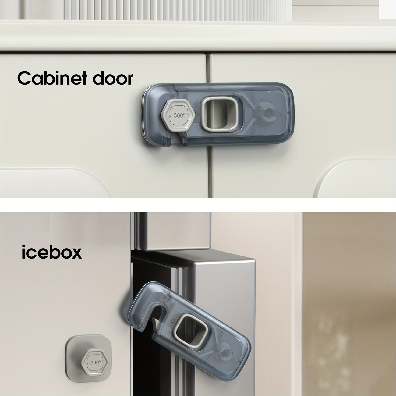 Child Safety Fridge Lock for One Door Baby Cabinet Lock Childproofing Blue
