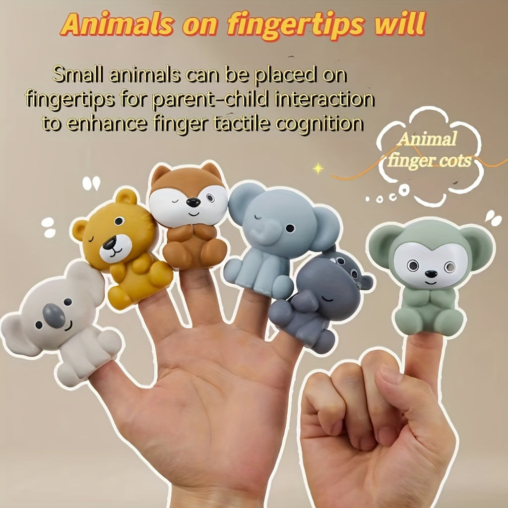 Floating Bath Toy for Kids with Animal Finger Covers Stackable Water Play