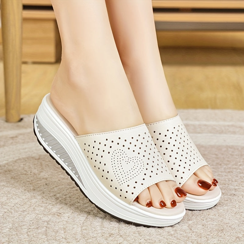 Women's Breathable Mid-Heel Sandals Lightweight Comfortable All-Season