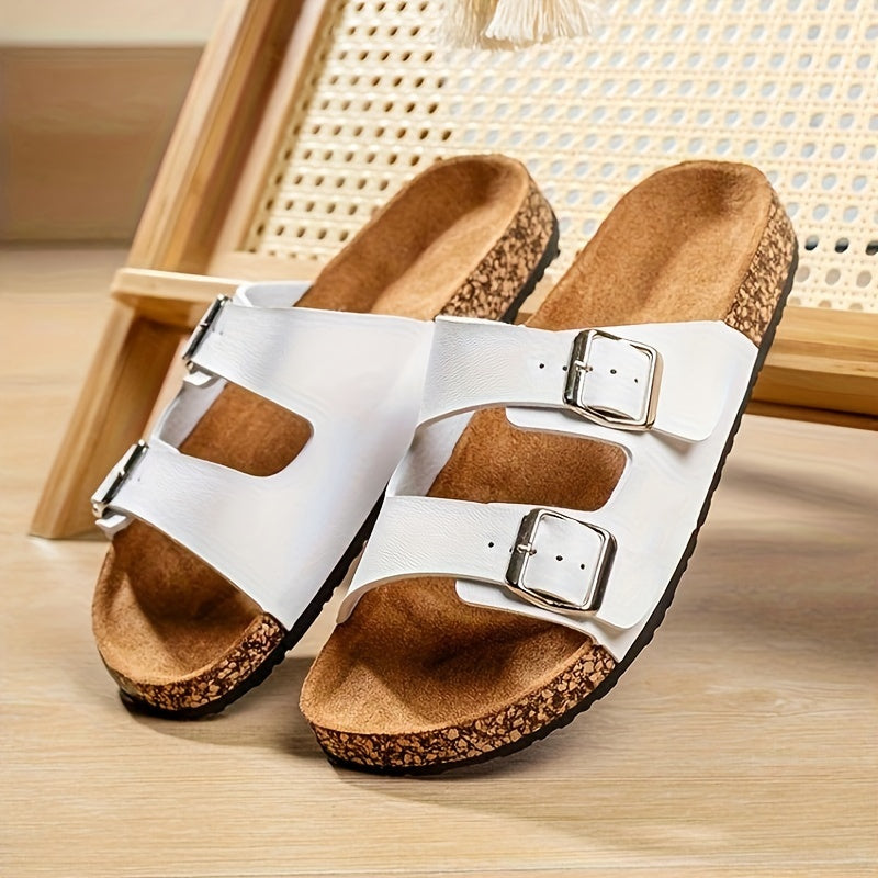 1 Juft Uniseks Moslashuvchan Qaytmas Slaydlar, Ichki/Tashqi foydalanish uchun Mustahkam Rang Dizayni bilan