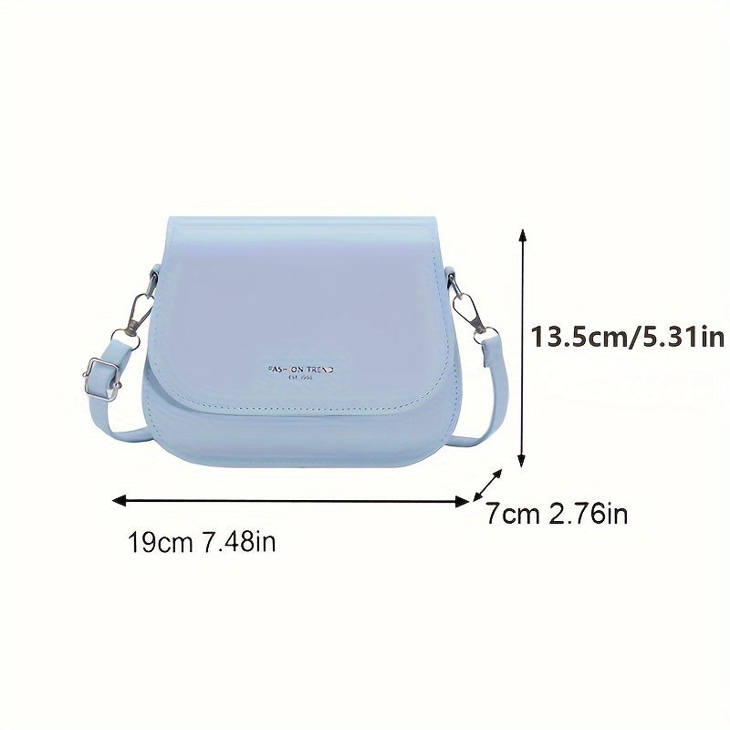 Saddle Bag Faux Leather Casual Crossbody Shoulder Bag for Women