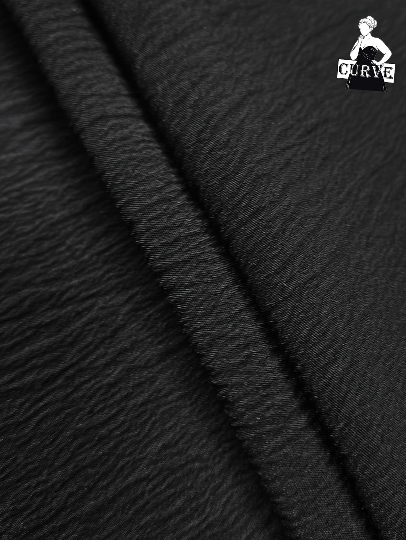 Pantalones de mujer de talla grande con cintura alta y pernera ancha, de poliéster suave y elástico, color negro, casual