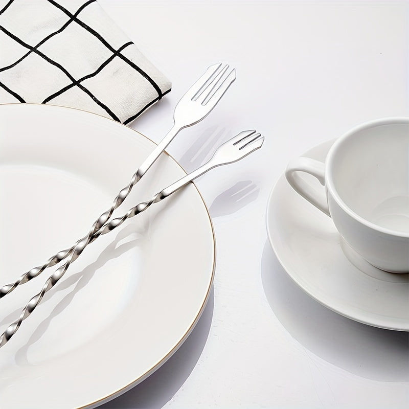 Stainless Steel Bar Spoons Set 1/2/4 Pcs for Coffee Milk Tea Cocktails