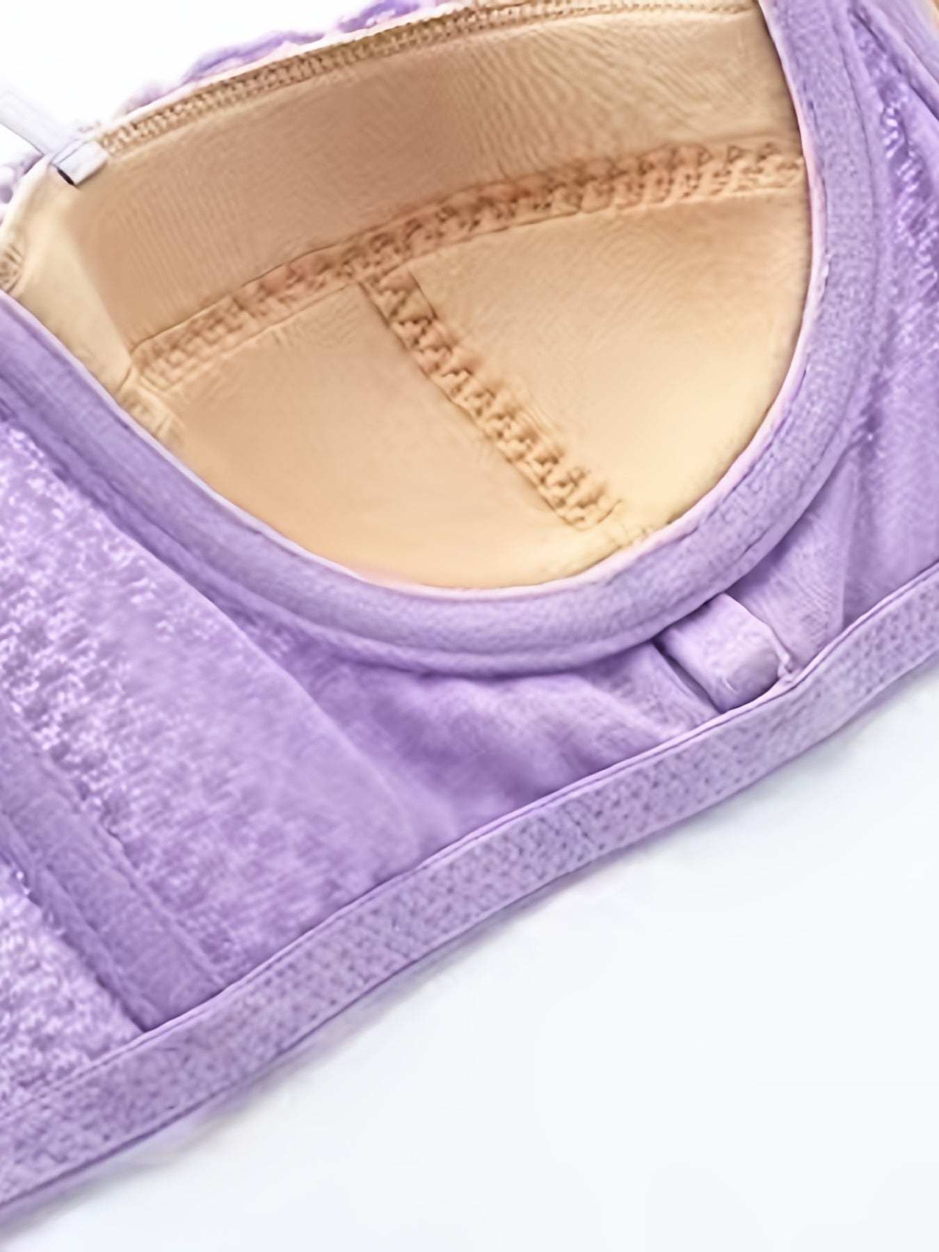 Women's Breathable Lingerie Set with Anti-Sagging Bra and Semi-Sheer Thong