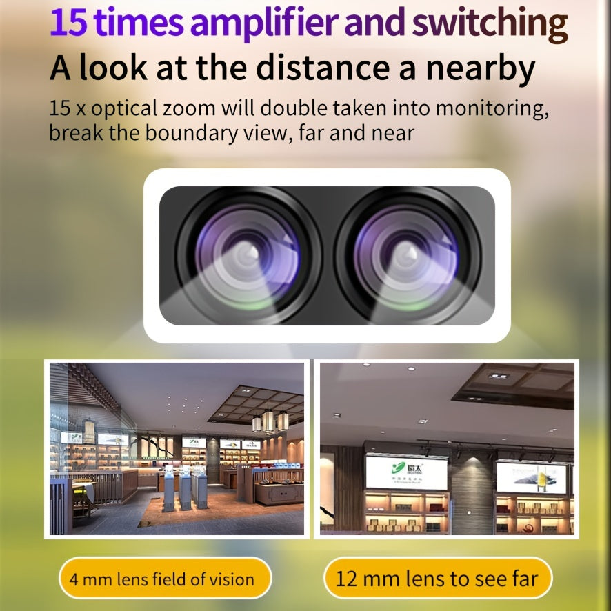 Wireless Baby Monitor with 3MP Dual Lens Camera Pan Tilt 15x Optical Zoom Motion Detection Intercom