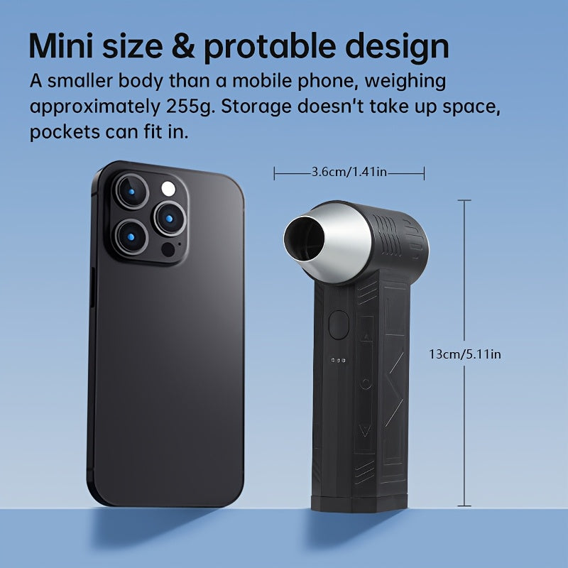 High-Power Rechargeable Portable Fan 4000mAh USB Blower for Cleaning and Cooling