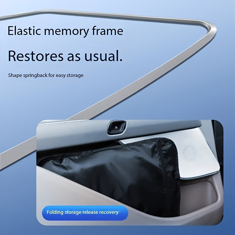 Universal avtomobil quyosh nuri soyasi qalinlashtirilgan titan kumush UV himoyasi old front shisha qopqog'i