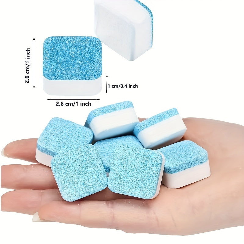 Set of 12 Effervescent Tablets for Washing Machine Water Tank Deep Cleaning and Deodorizing