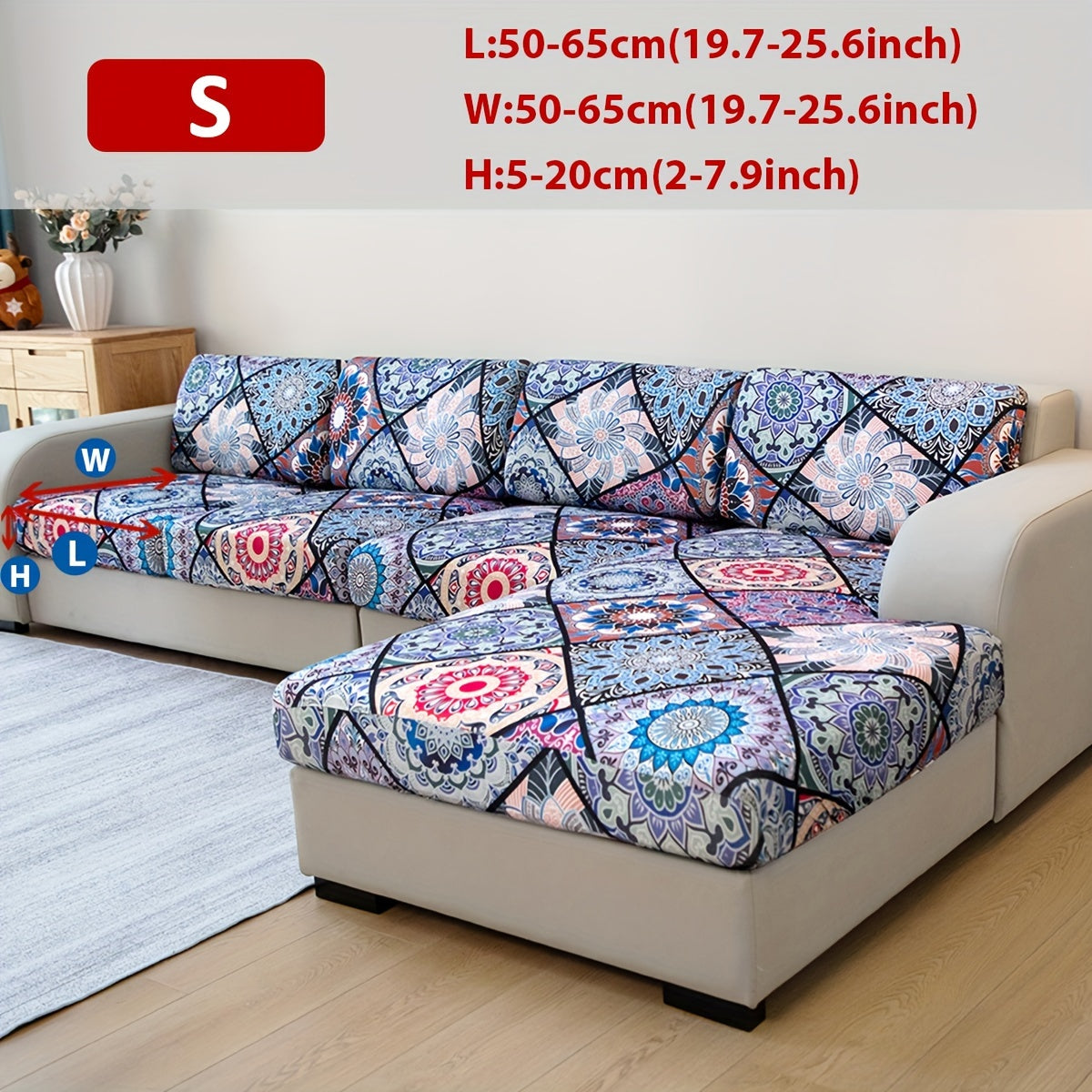 Bohemian Cushion Cover with Colorful Paisley Print for Living Room Sofas