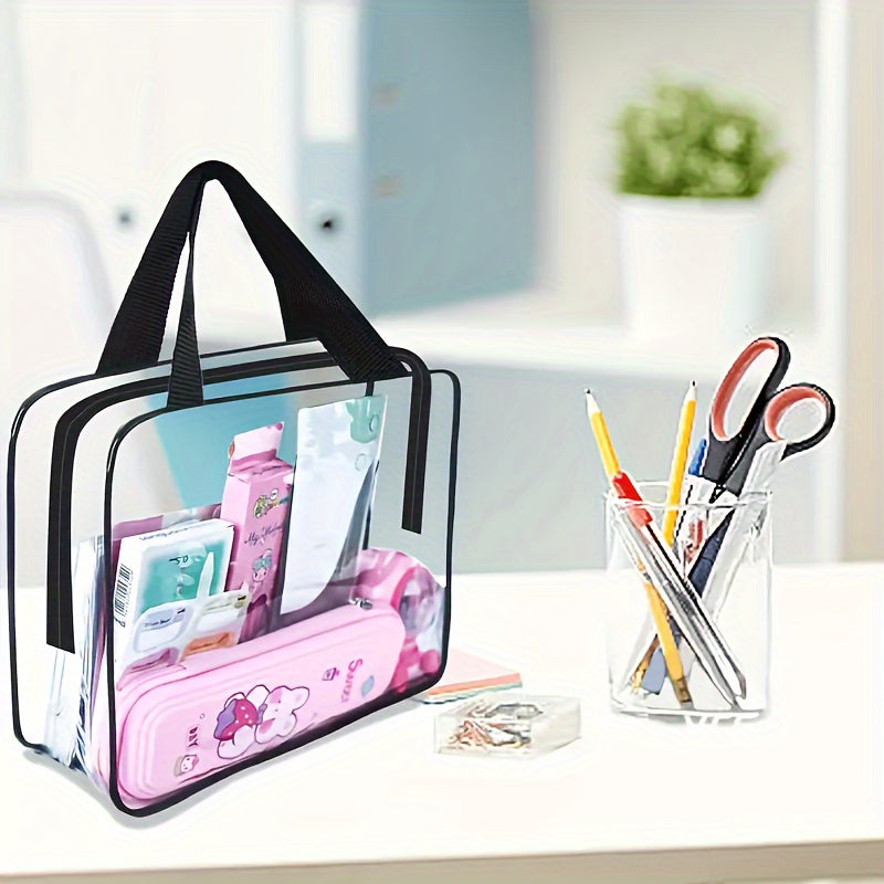 Large Clear PVC Storage Bag with Zipper Waterproof Organizer for Toys Crafts Books 3.2 Cubic Feet