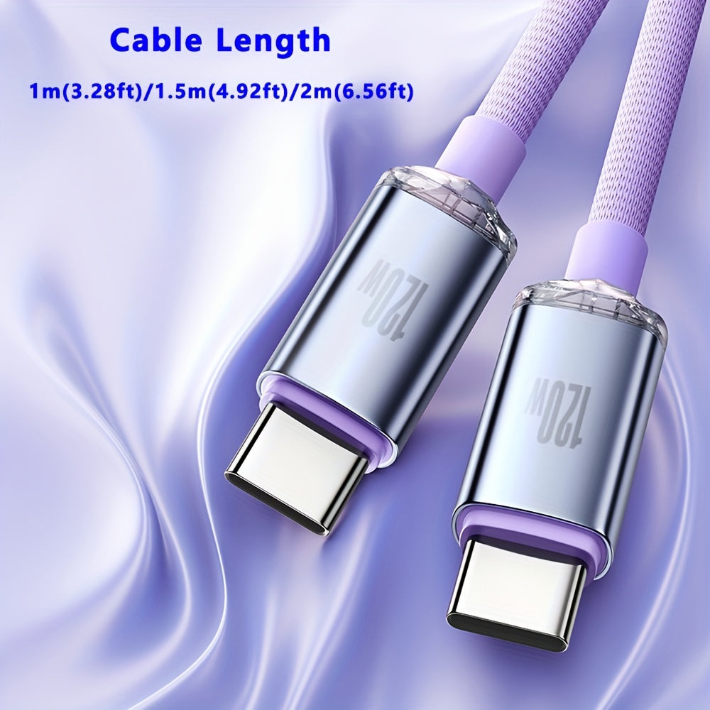 USB-C к USB-C супербыстрый зарядный кабель, 120W, 6A, кабель для синхронизации данных, для устройств Android Samsung, Huawei, Xiaomi, Redmi, POCO, OPPO, VIVO, без батареи, ≤36V