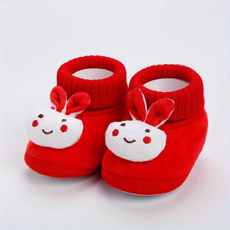 Children's Winter Shoes for Toddlers with Velvet Lining and Cartoon Pattern