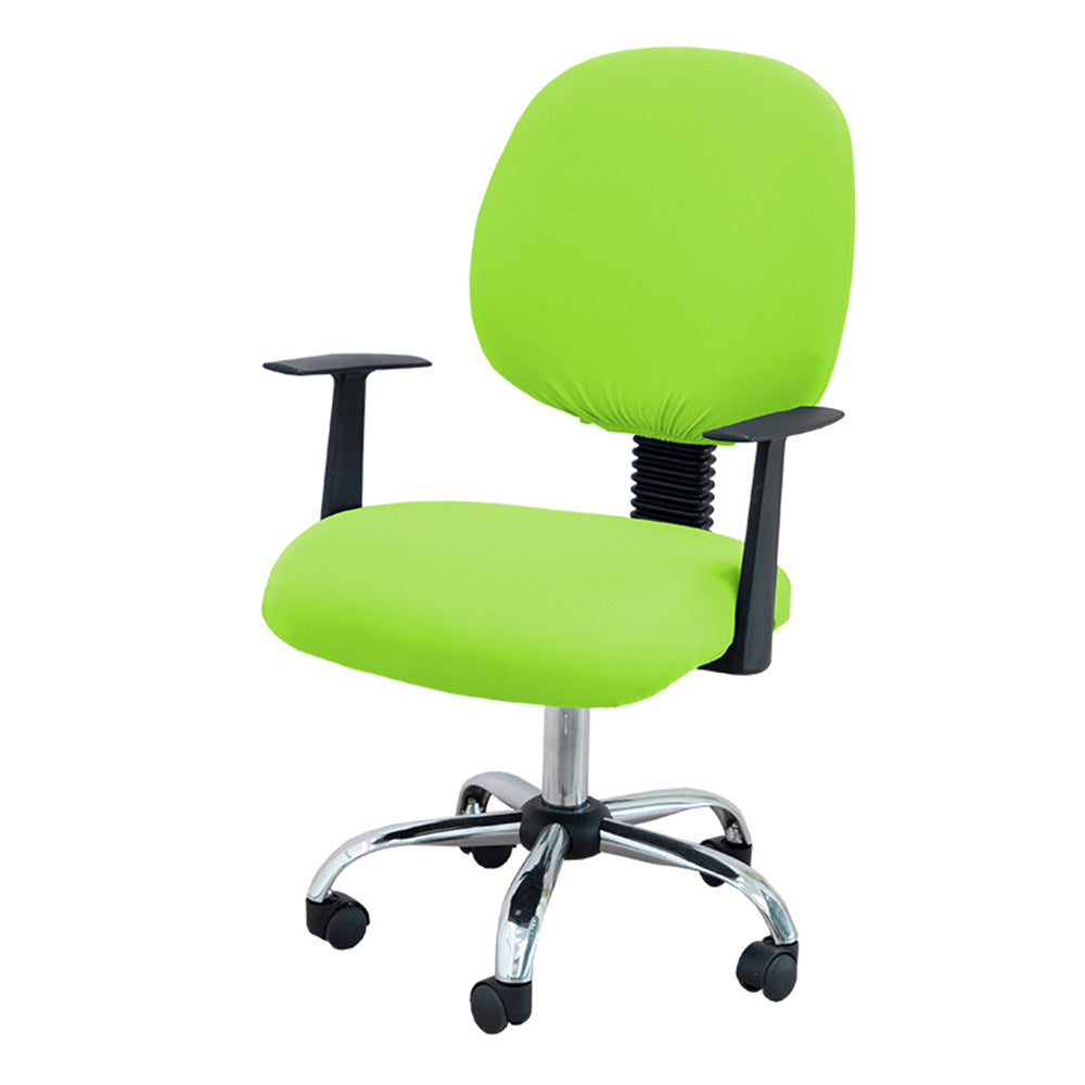 2-Piece Office Chair Cover Set Solid Stretch Jacquard Elastic Desk Computer Chairs