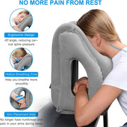 Almohada inflable de viaje para el cuello, soporte para aviones, coches, autobuses y camping