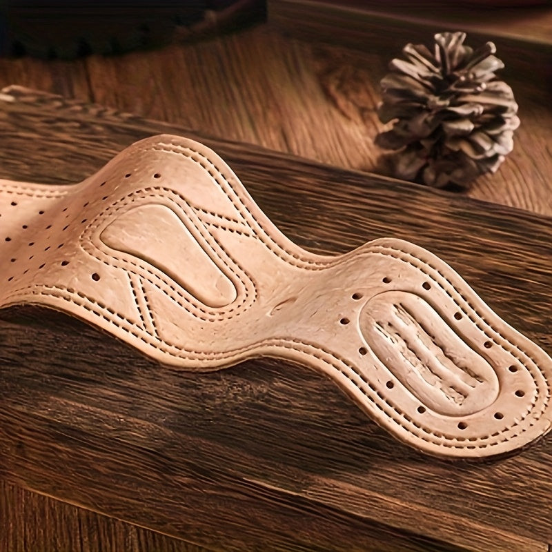 2Pcs Unisex Cowhide Shoe Pads Breathable Perforated Comfortable