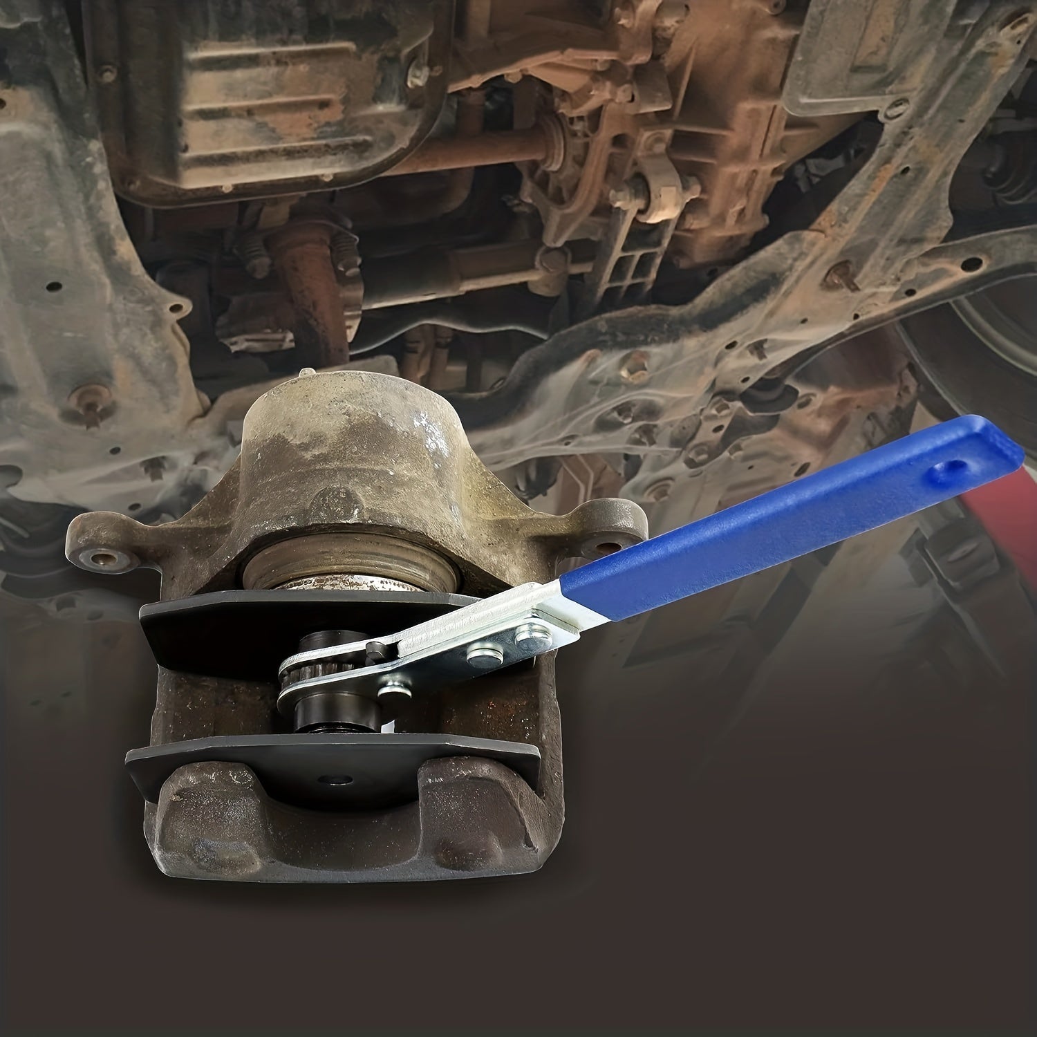 Herramienta de prensa para pinzas de freno para coche, expansor de pistón de freno con placas de acero