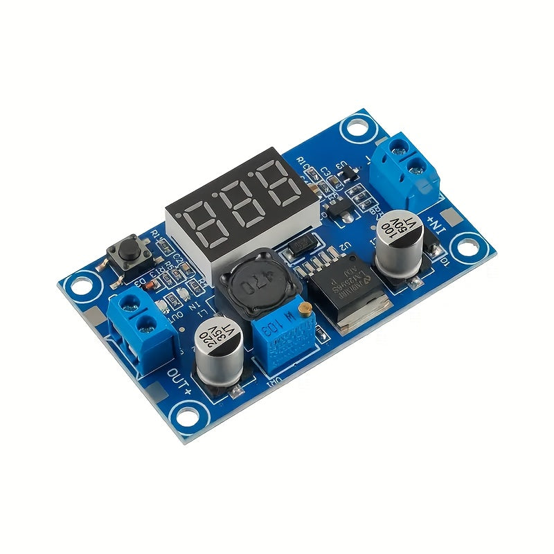 Adjustable DC-DC Buck Converter with LED Display 4-40V Input 1.25-37V Output High Efficiency Panel Mount