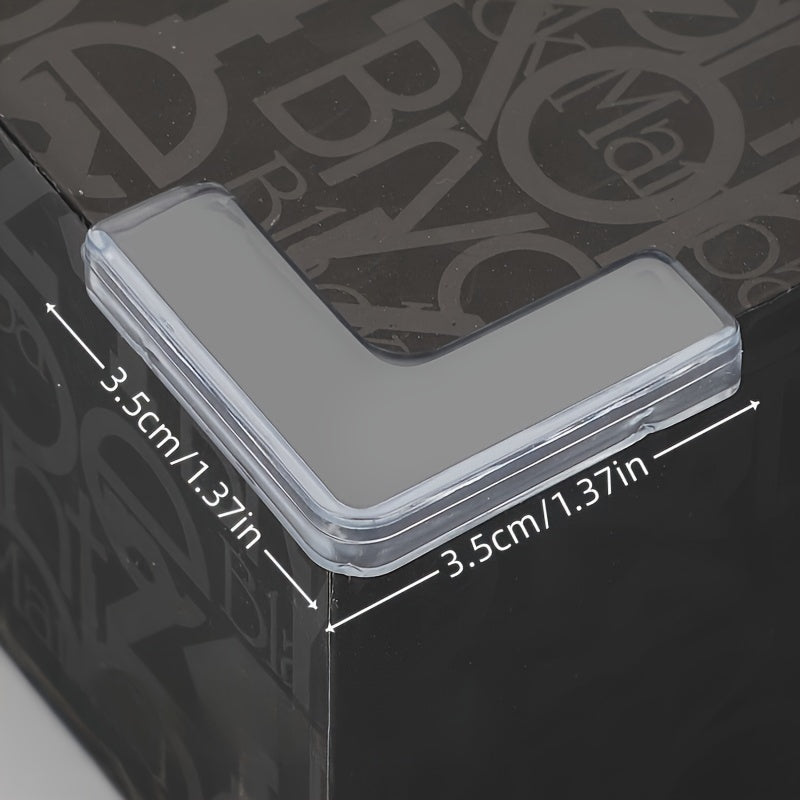 L-Shaped Transparent Table Corner Protectors for Furniture Safety 6 Pack