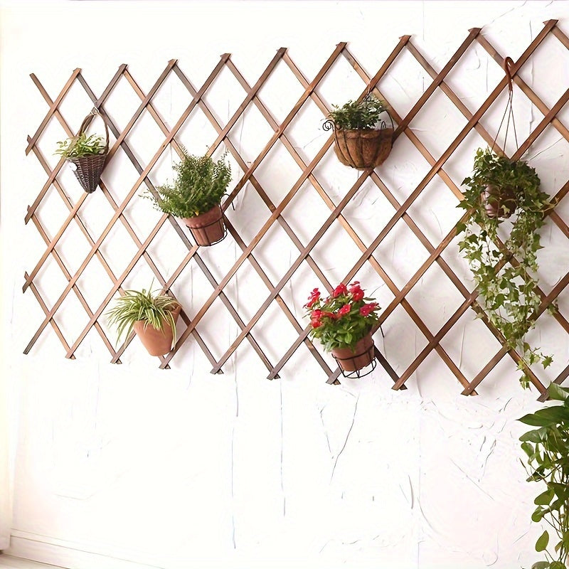 Handcrafted Wooden Garden Pergola with Adjustable Woven Design for Patio and Balcony