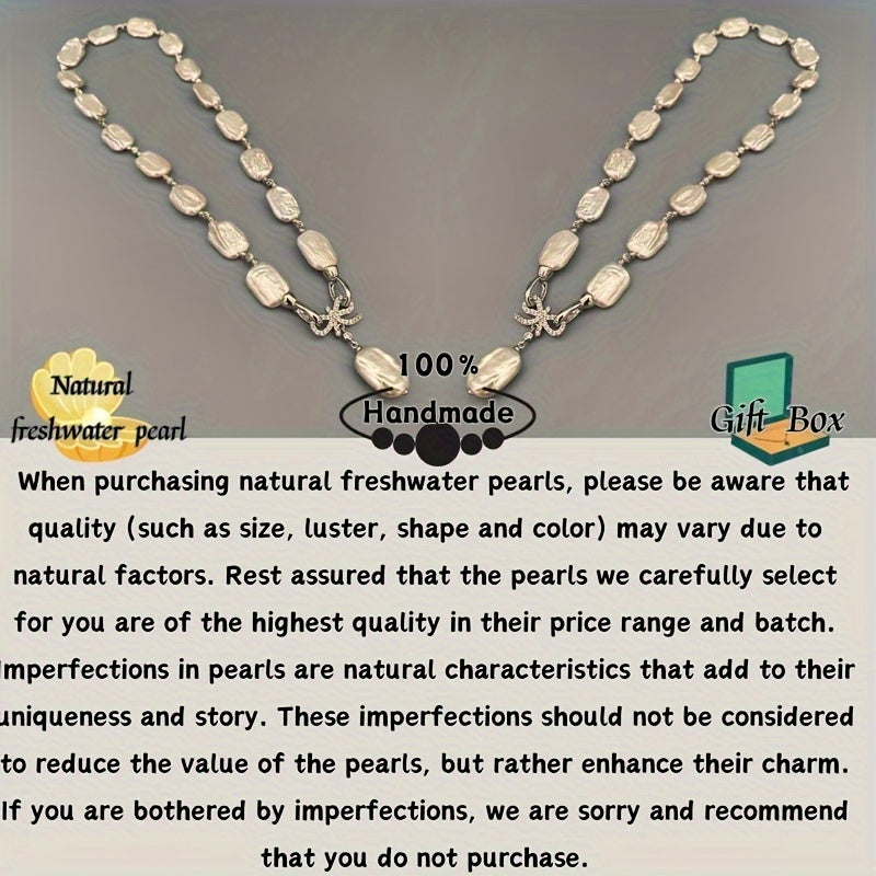 Vintage French-Inspired Freshwater Pearl Necklace with Bow Clavicle Chain for Women