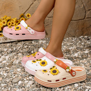 Women's Summer Thick-Soled Hole Shoes Breathable Casual Garden Sandals