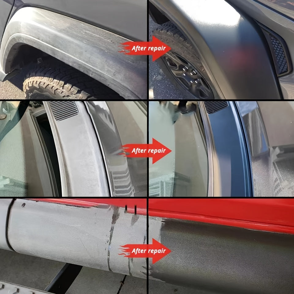 Crema restauradora de goma para coche para cuero negro, plástico, brillo, recubrimiento duradero