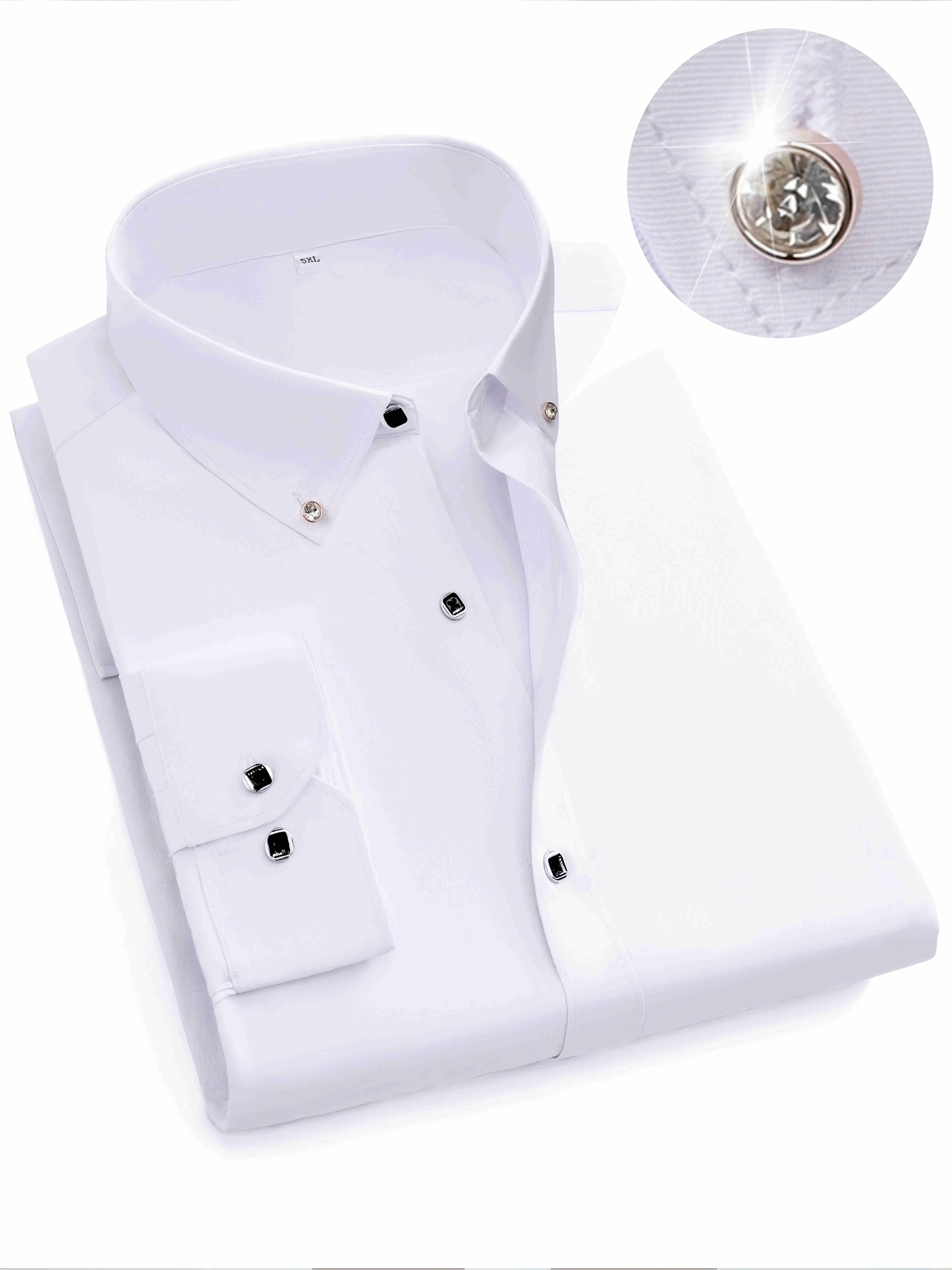 Men's Cotton Blend Short Sleeve Shirt with Lapel Collar Regular Fit Solid Color Breathable Fabric