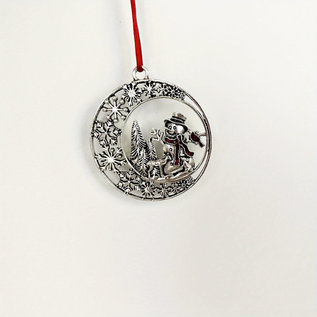 Handcrafted Rustic Metal Christmas Tree Ornament for Holiday Decor