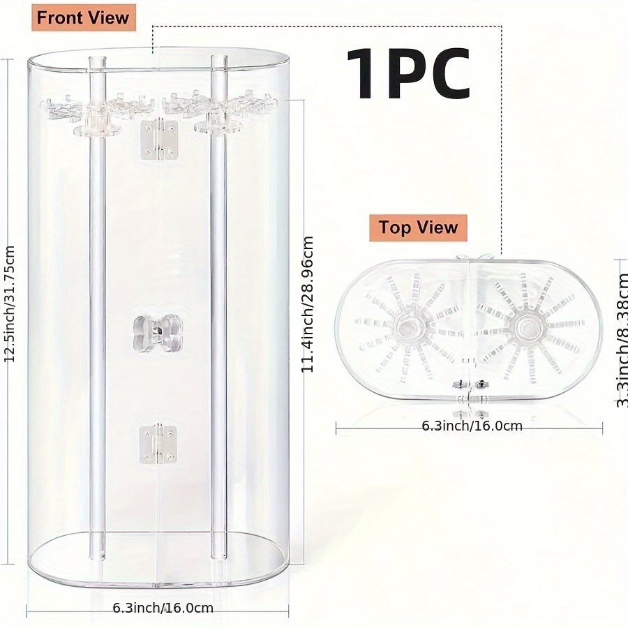 Transparent Dustproof Necklace Box for Jewelry Display and Organization
