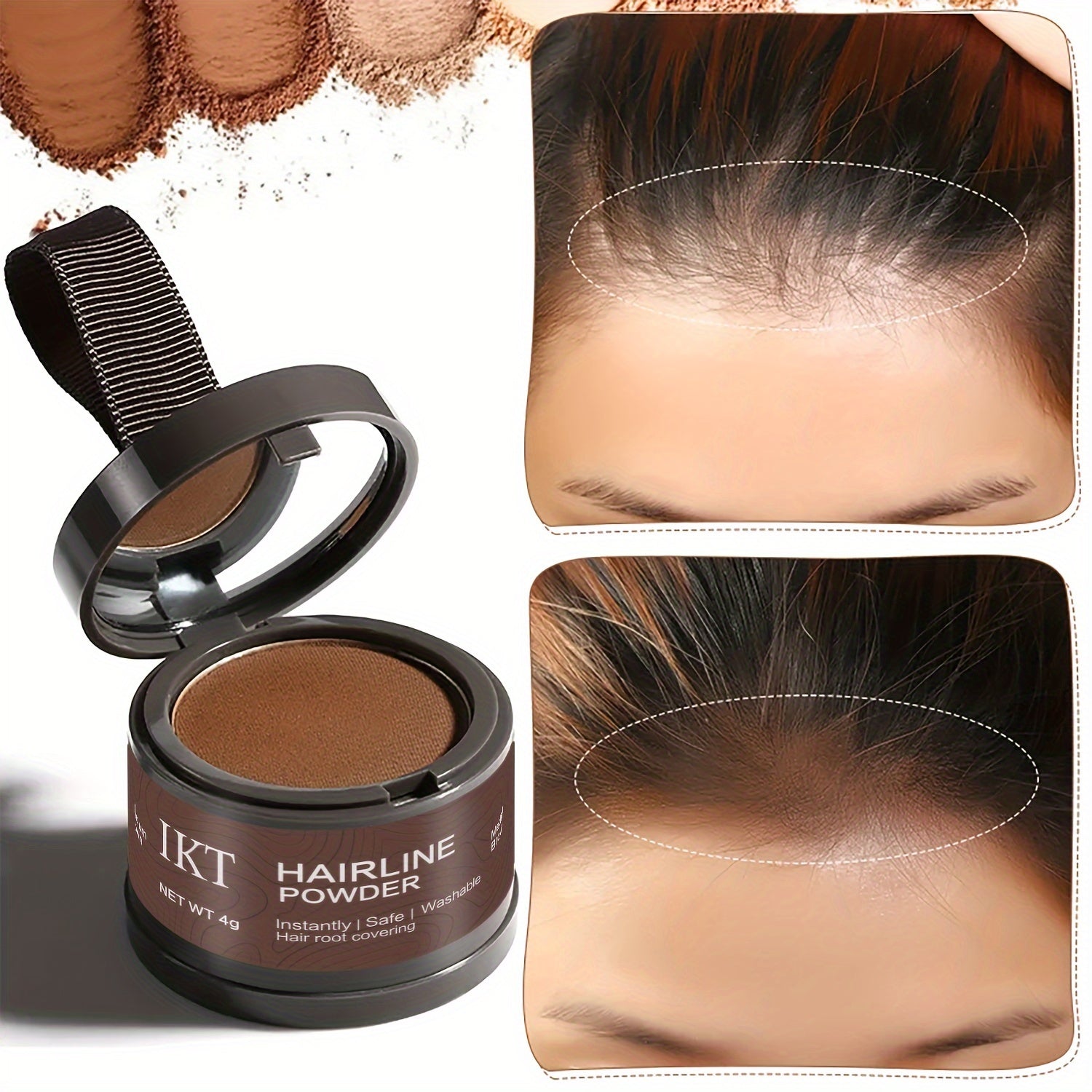 Unisex Hairline Powder Thinning Hair Root Concealer Portable Plastic Powder
