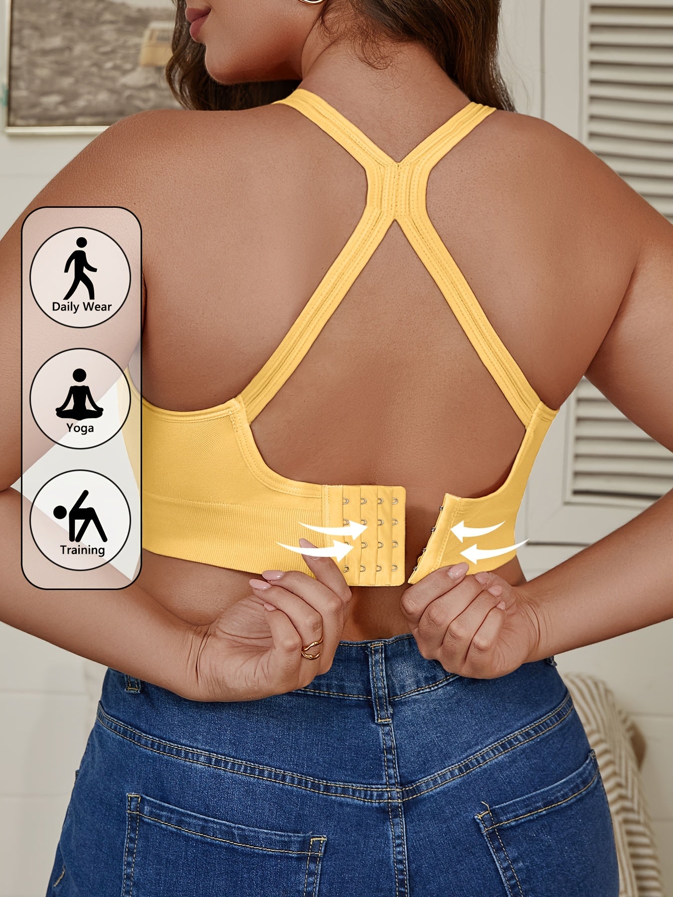 Plus Size Sports Bra Set Seamless Breathable High Support for Yoga and Running