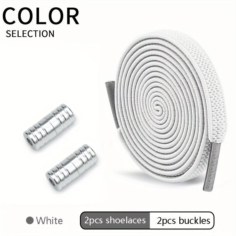 Unisex Elastic Shoelaces With Buckles For Men Women Color Capsule Pack