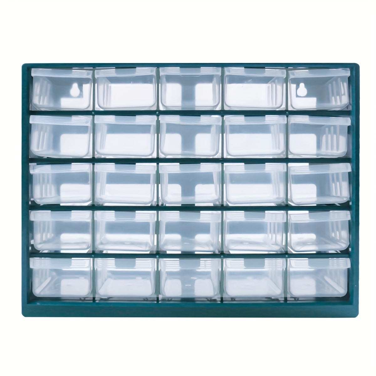 Wall-Mounted Plastic Drawer Parts Organizer with 25 Compartments for Screws and Electronic Components