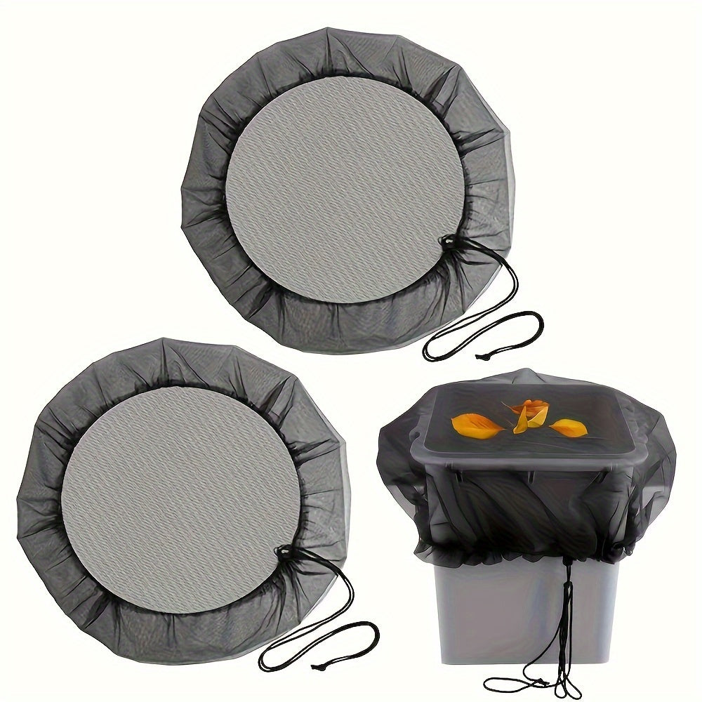 Крышка для бочки с дождевой водой, сетка с шнурком для садов и улицы, водонепроницаемая