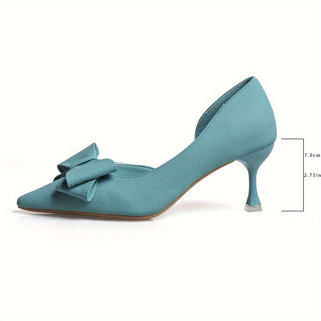 Women's Mid Heels Solid Color Slip-On Pumps Elegant Dress Shoes