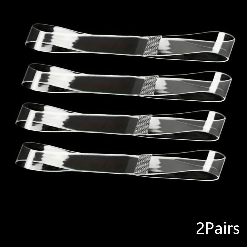 Women's Transparent Elastic Non-Slip Shoelaces for High Heels, Secure Fit