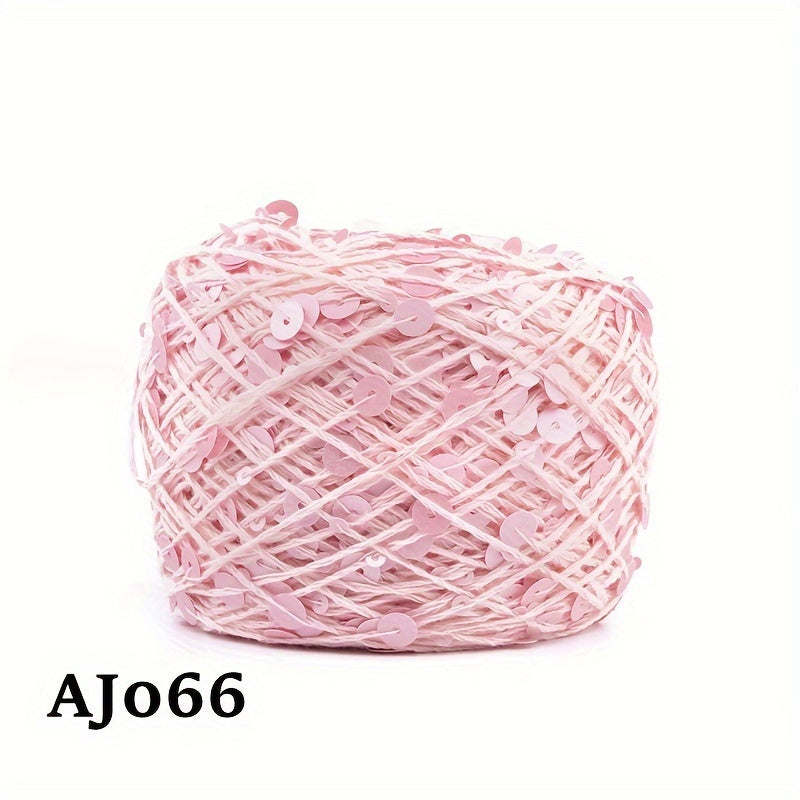 50g Sequin Cotton Yarn 3mm 6mm for Hand Sewing Crafts in Vibrant Colors