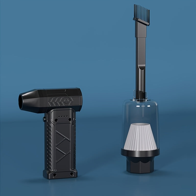 Portable Dual-Function Fan with 150,000 RPM for Outdoor Tasks USB Rechargeable