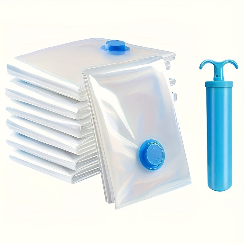 Set of 3 Vacuum Storage Bags with Hand Pump for Travel and Home Organization