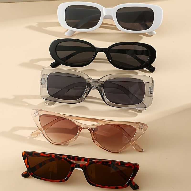 5 пар унисекс модных очков для пляжа и повседневной носки, легкие стильные очки