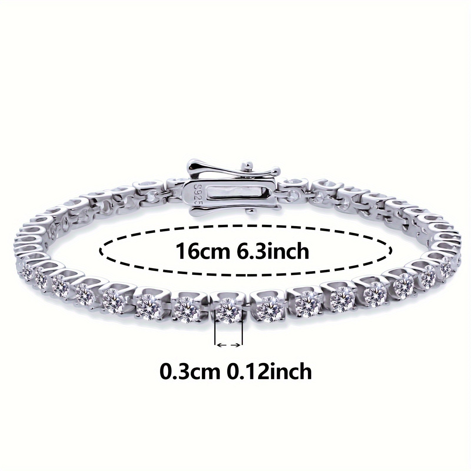 Women’s Hip Hop Style Jewelry Bracelet with Moissanite and Gift Box