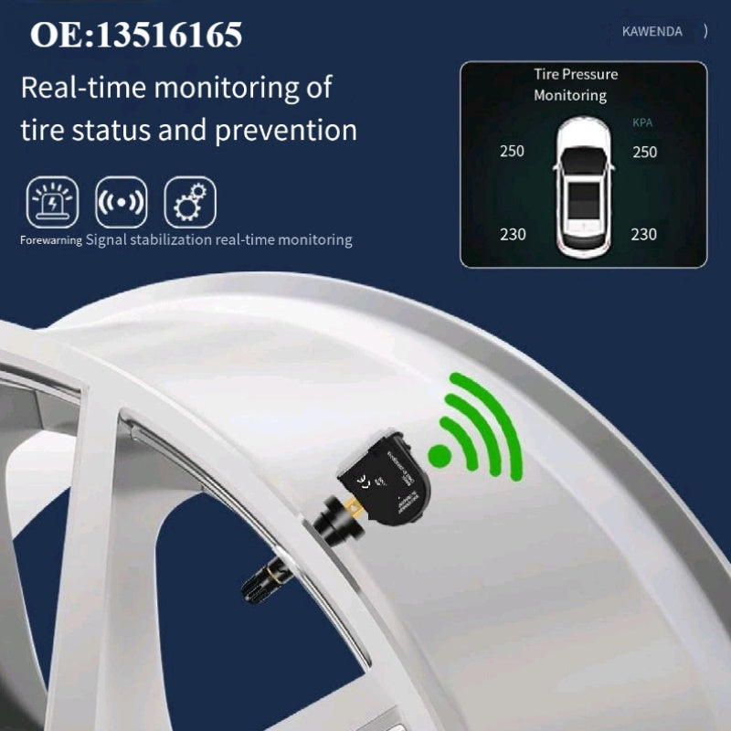 1/4 Pcs Tire Pressure Sensor for Cars with CR2032 Battery Replacement