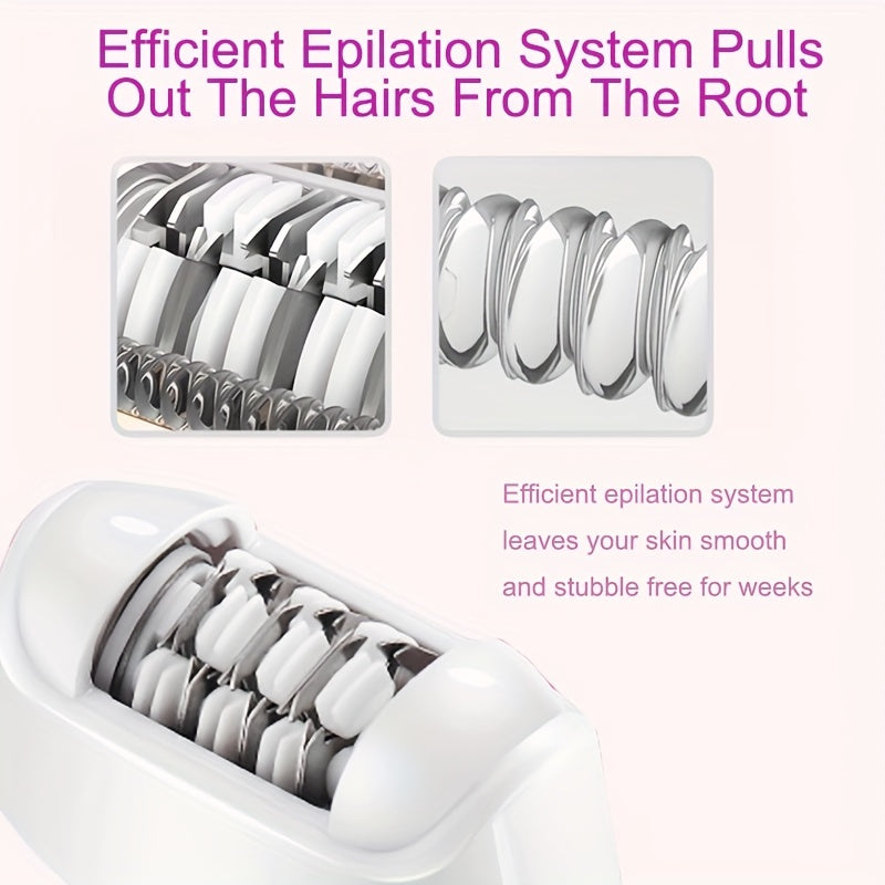 Depiladora eléctrica de pelo inalámbrica para mujeres, pinzas recargables para piernas y brazos