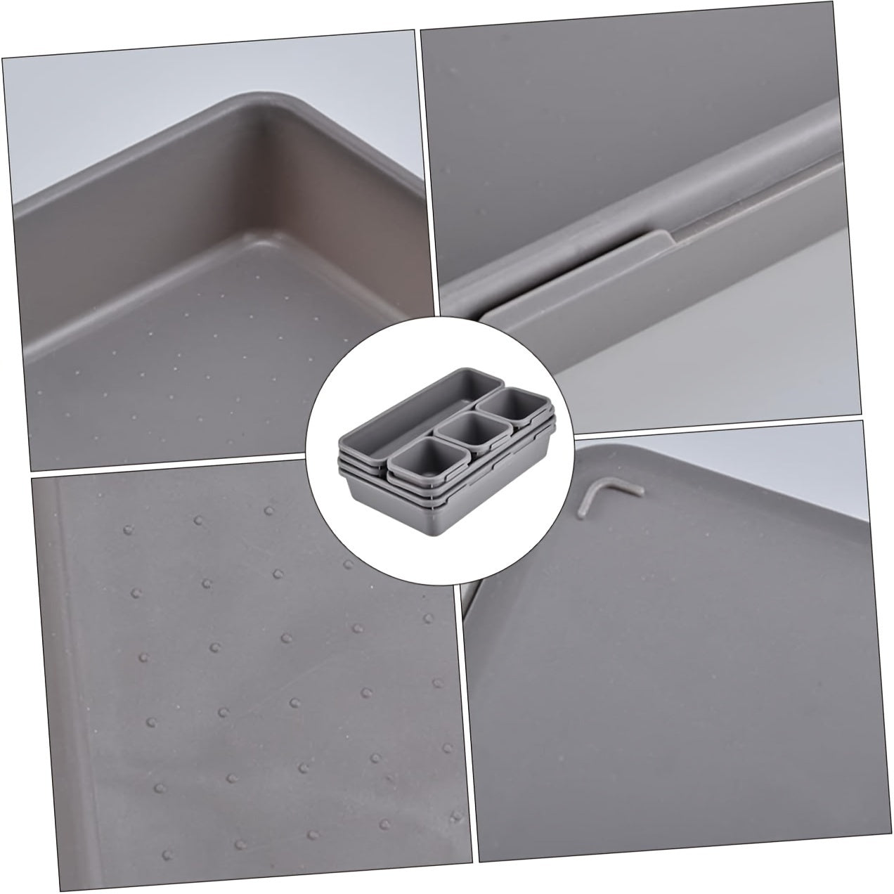 15-Piece Interlocking Desk Drawer Organizer Set for Office Bathroom Kitchen Makeup