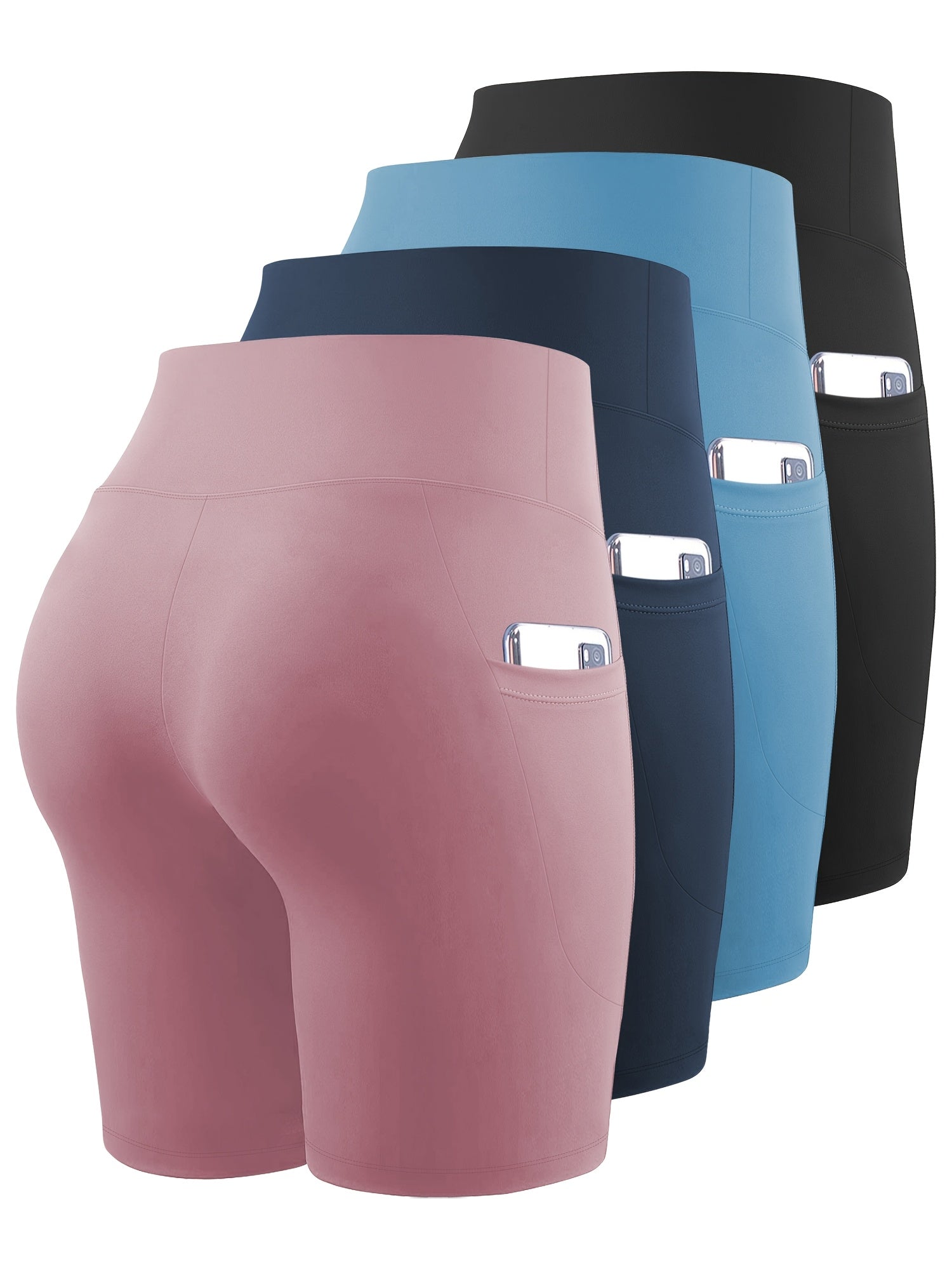 Women's High Waist Crescent Pocket 5-Point Pants Spring Summer Set