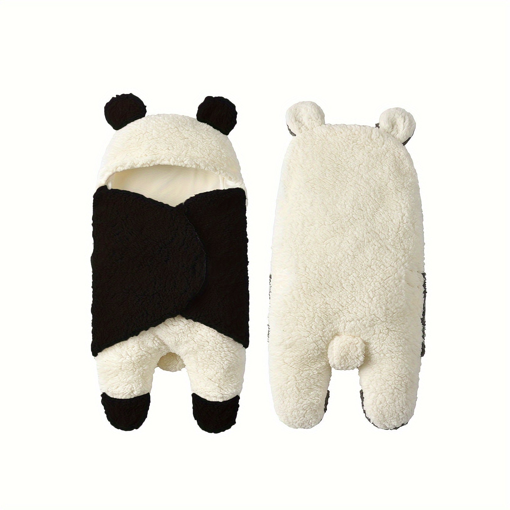 Yangi tug'ilgan chaqaloqlar uchun bolalar chadari qoplamasi, Monoxrom qora va oq, Qo'y multfilmi, yumshoq paxta