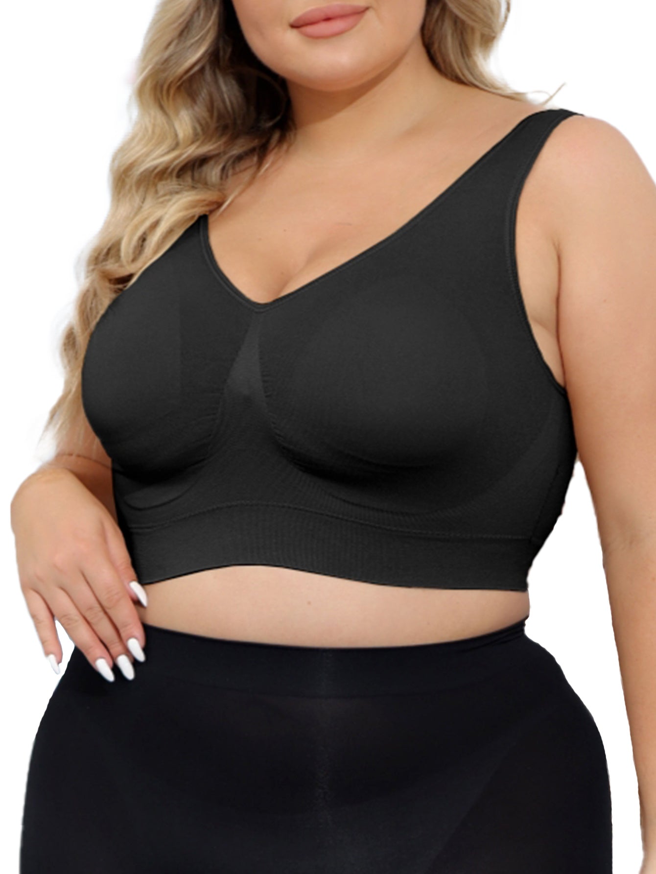 Women's Seamless Breathable Flab Reduction Push-Up Bralette 3-Pack