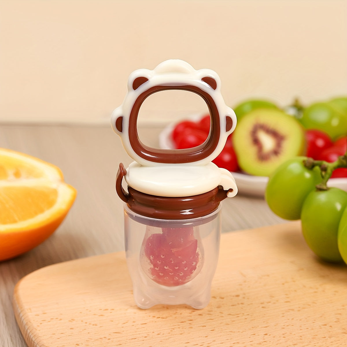 Baby Silicone Fruit Feeder for Babies 0+ Dark Brown