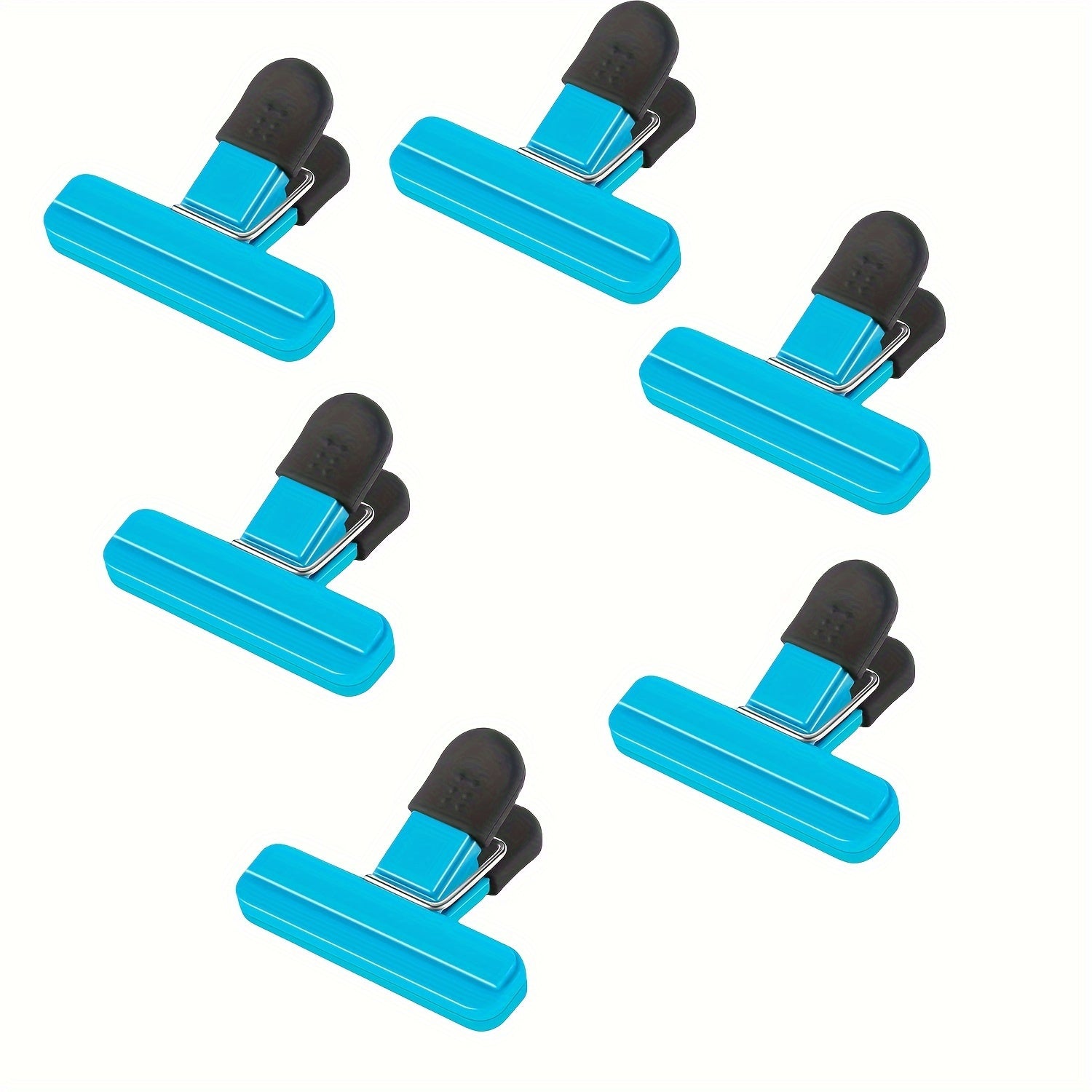 Namlikka chidamli saqlash uchun 6 ta qayta ishlatiladigan oziq-ovqat sumkasi yopish kliplar to'plami