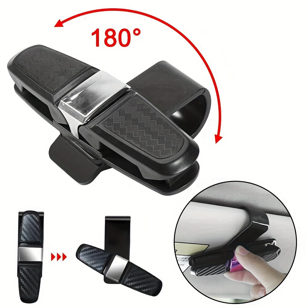 Car Sun Visor Glasses Case Holder Card Ticket Pen Clip Storage